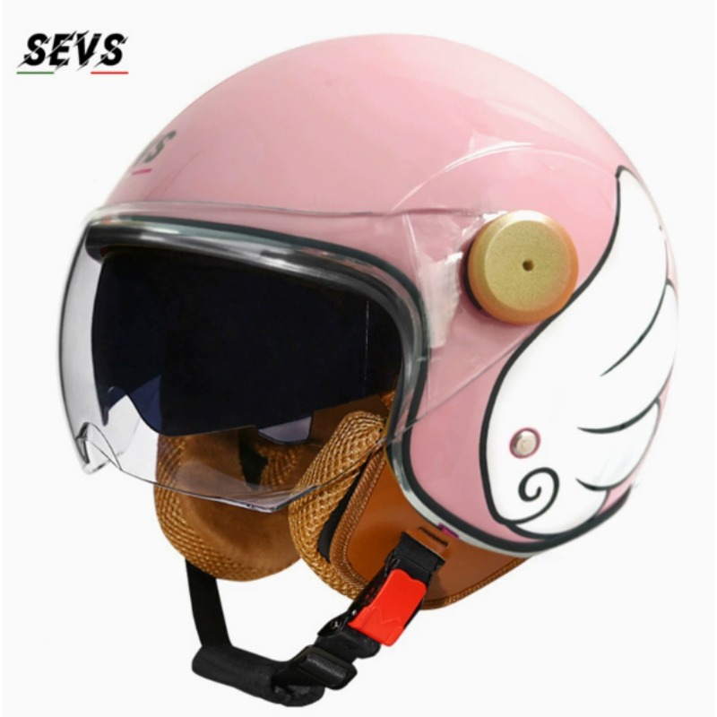 Vintage Open Face Retro Helmet - DOT-gecertificeerde open 3/4 motorhelm, retro motorhelmen,