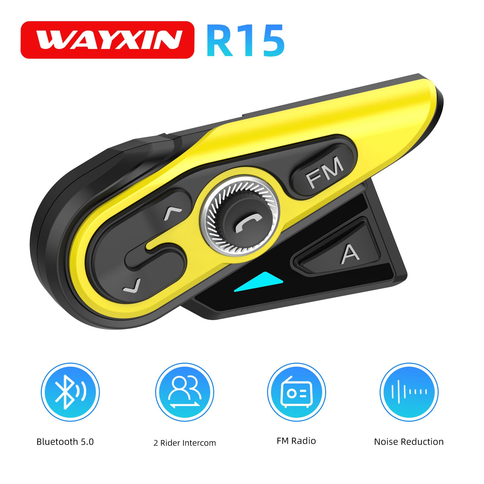 Universal Motorcycle Helmet Intercom Headset - WAYXIN R15 Motorfiets Intercom Helm Headsets