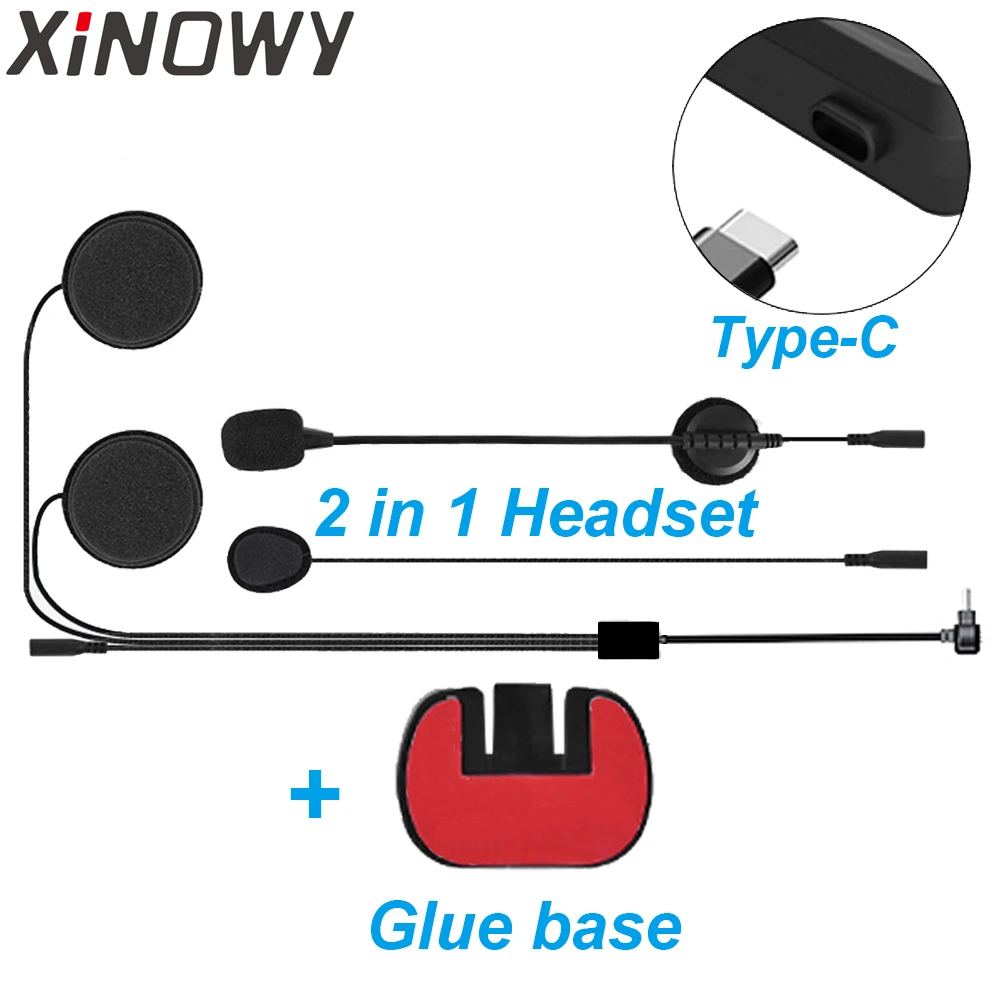 Full Face Motorcycle Helmet With Bluetooth - Type-C USB-C voor Xinowy V6 PLUS