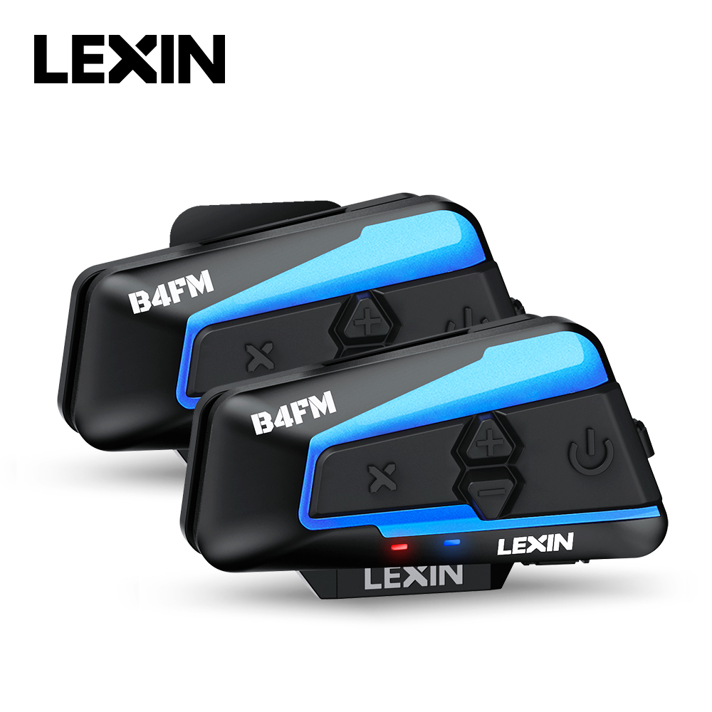 Full Face Motorcycle Helmet With Bluetooth - Lexin B4FM-X Bluetooth Motorfiets Intercom Helm