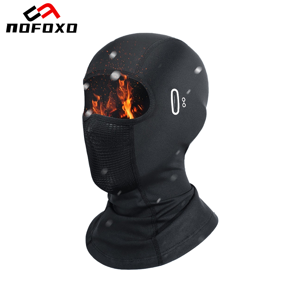 Riding Gear - NOFOXO Winter motorrijden gezichtsmasker Warme fietspet