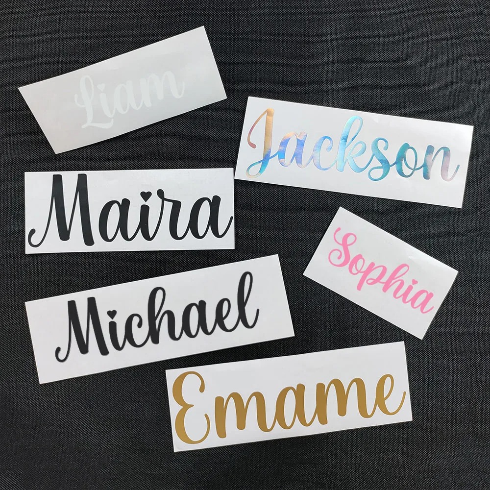Motorcycle Helmets - 1PC Naamstickers op maat, handgeschreven lettertype,