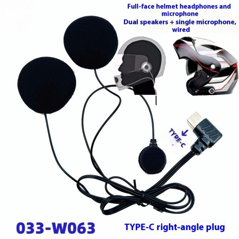 Full Face Motorcycle Helmet With Bluetooth - 【Y】1 Stuk Type-C HD Geluidsreductie Motorhelm