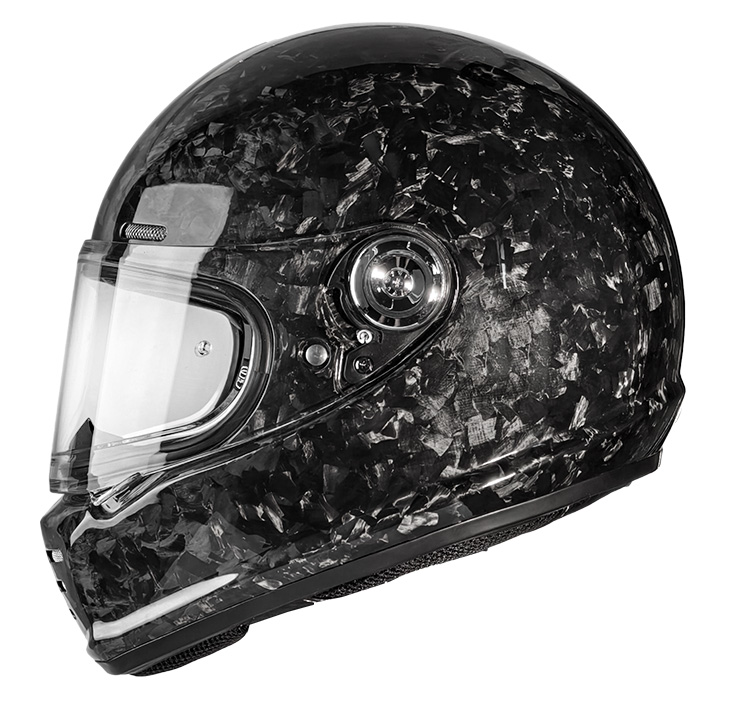 Gesmede carbonvezel retro moto - Full Face Motorcycle Helmet With Bluetooth recensie en prijs