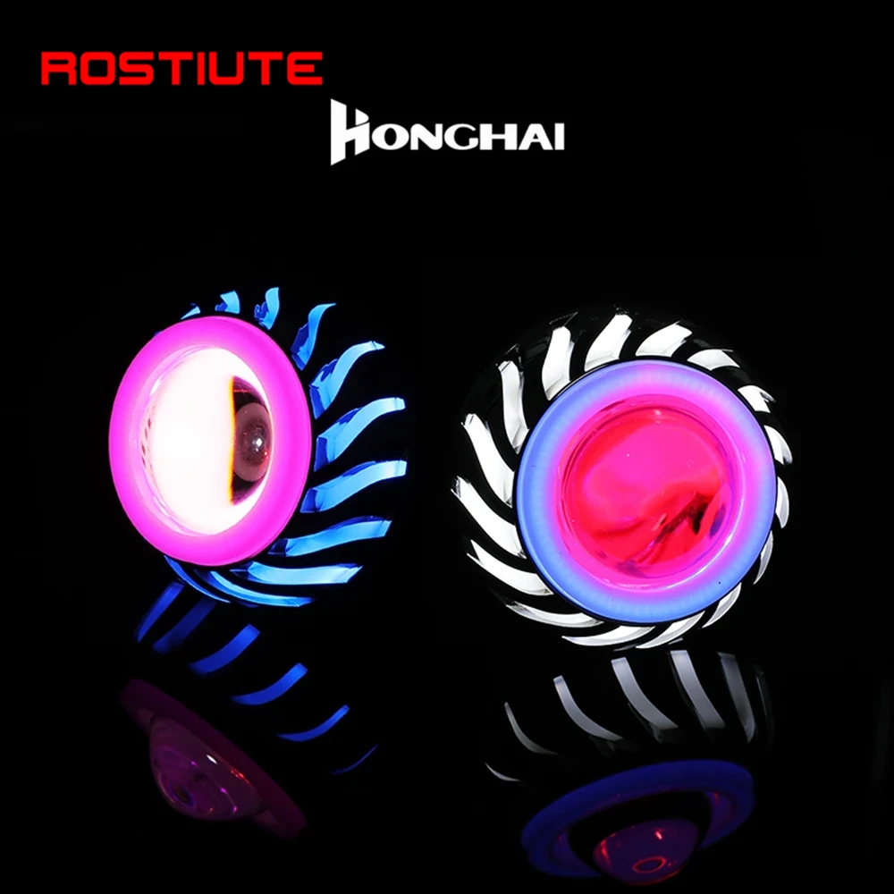 Hoge/dimlicht dubbele Angel Ey - Universal Motorcycle Led Headlight Projector recensie en prijs