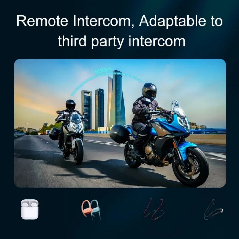 1 of 2 STUKS Motorhelm Interco - Universal Motorcycle Helmet Intercom Headset recensie en prijs