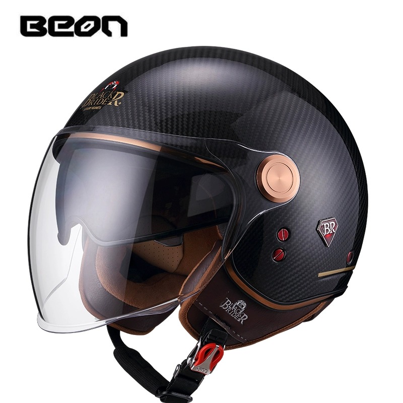 BEON BR-20 Koolstofvezel 3/4 R - Vintage Open Face Retro Helmet recensie en prijs