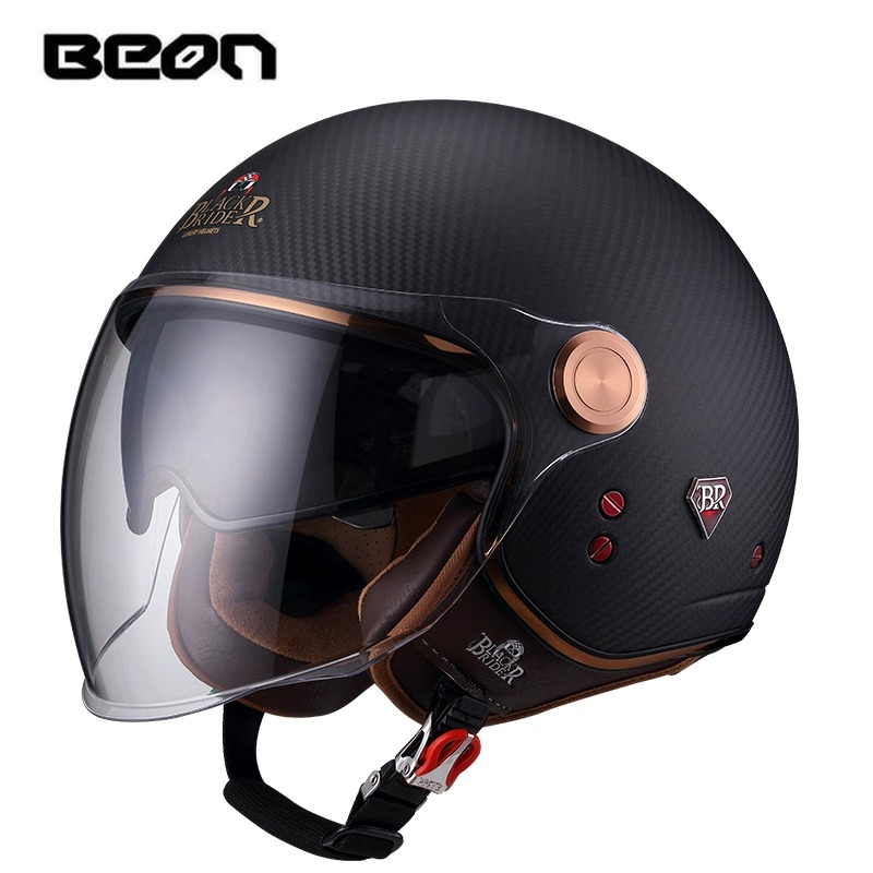 BEON BR-20 Koolstofvezel 3/4 R - Vintage Open Face Retro Helmet recensie en prijs