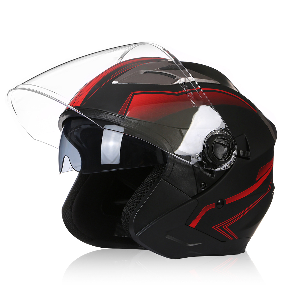 Dubbele Lens Retro Open Gezich - Vintage Open Face Retro Helmet recensie en prijs