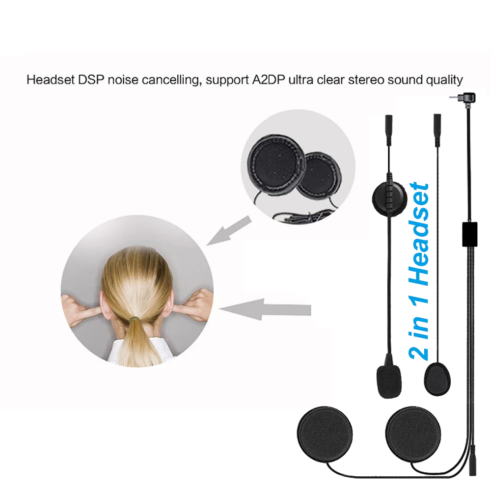Type-C Oortelefoon Speaker Acc - Universal Motorcycle Helmet Intercom Headset recensie en prijs