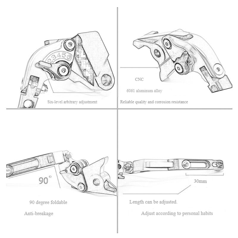 Voor HONDA NC700X NC700 X 2016 - Cnc Aluminum Adjustable Brake Clutch Levers recensie en prijs