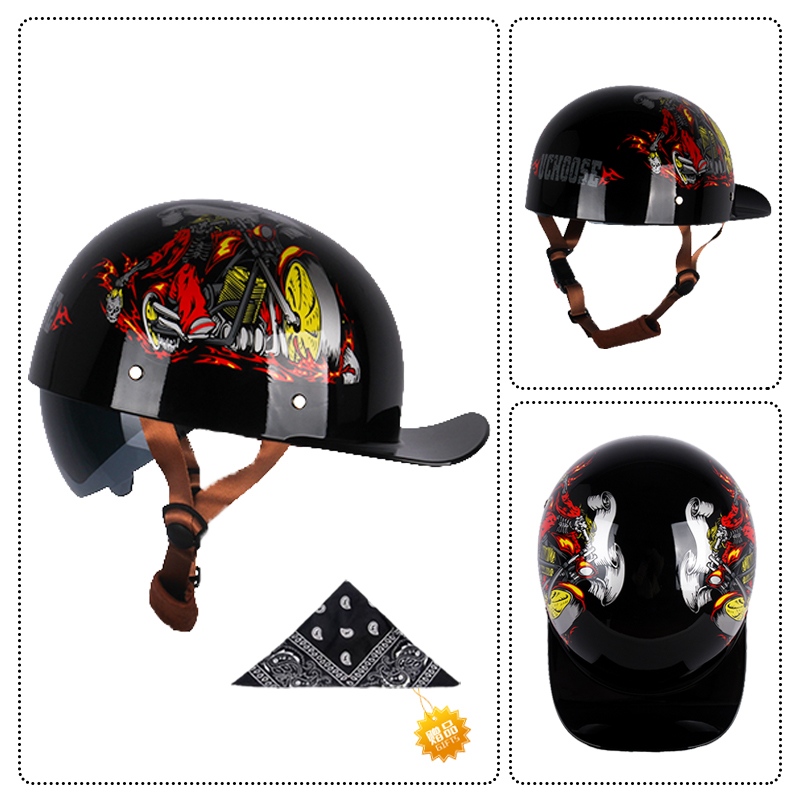 Uchose Zomer Motorfiets Casque - Vintage Open Face Retro Helmet recensie en prijs