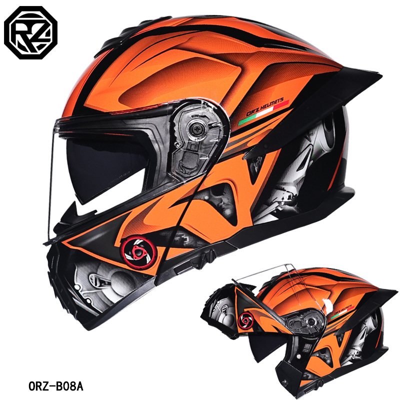 ORZ Motorhelm Dubbel vizier Mo - Modular Flip Up Motorcycle Helmet Dot Approved recensie en prijs