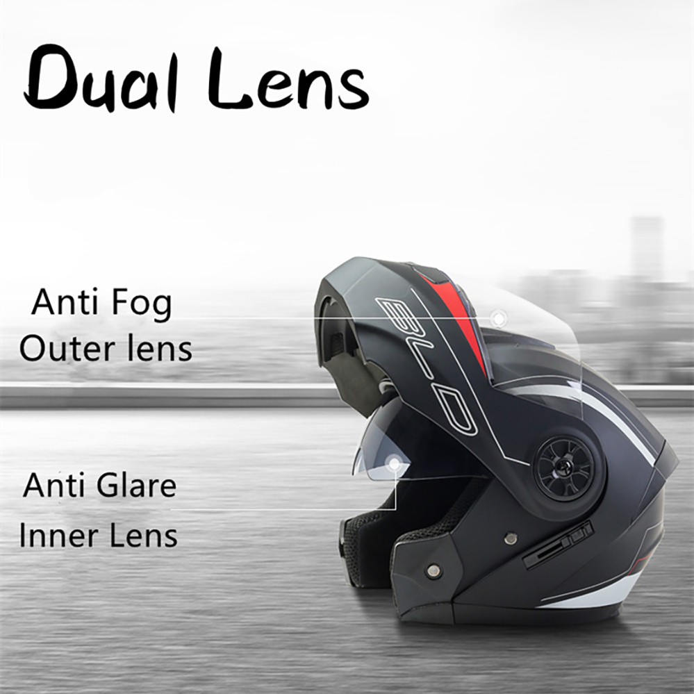 Modulaire motorhelm met dubbel - Modular Flip Up Motorcycle Helmet Dot Approved recensie en prijs