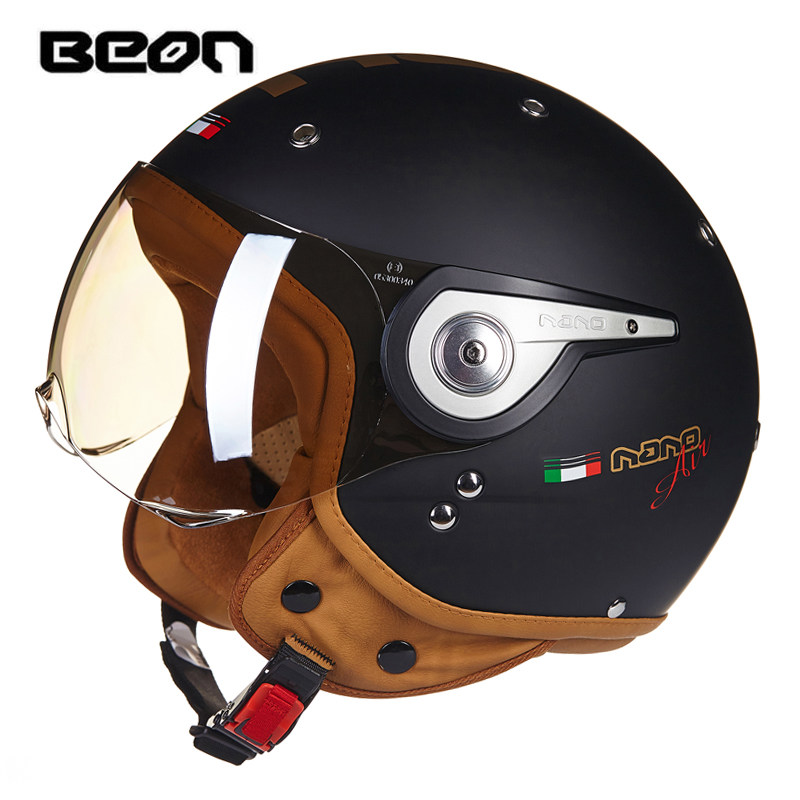BEON B-110 Motorhelm beon 3/4  - Vintage Open Face Retro Helmet recensie en prijs