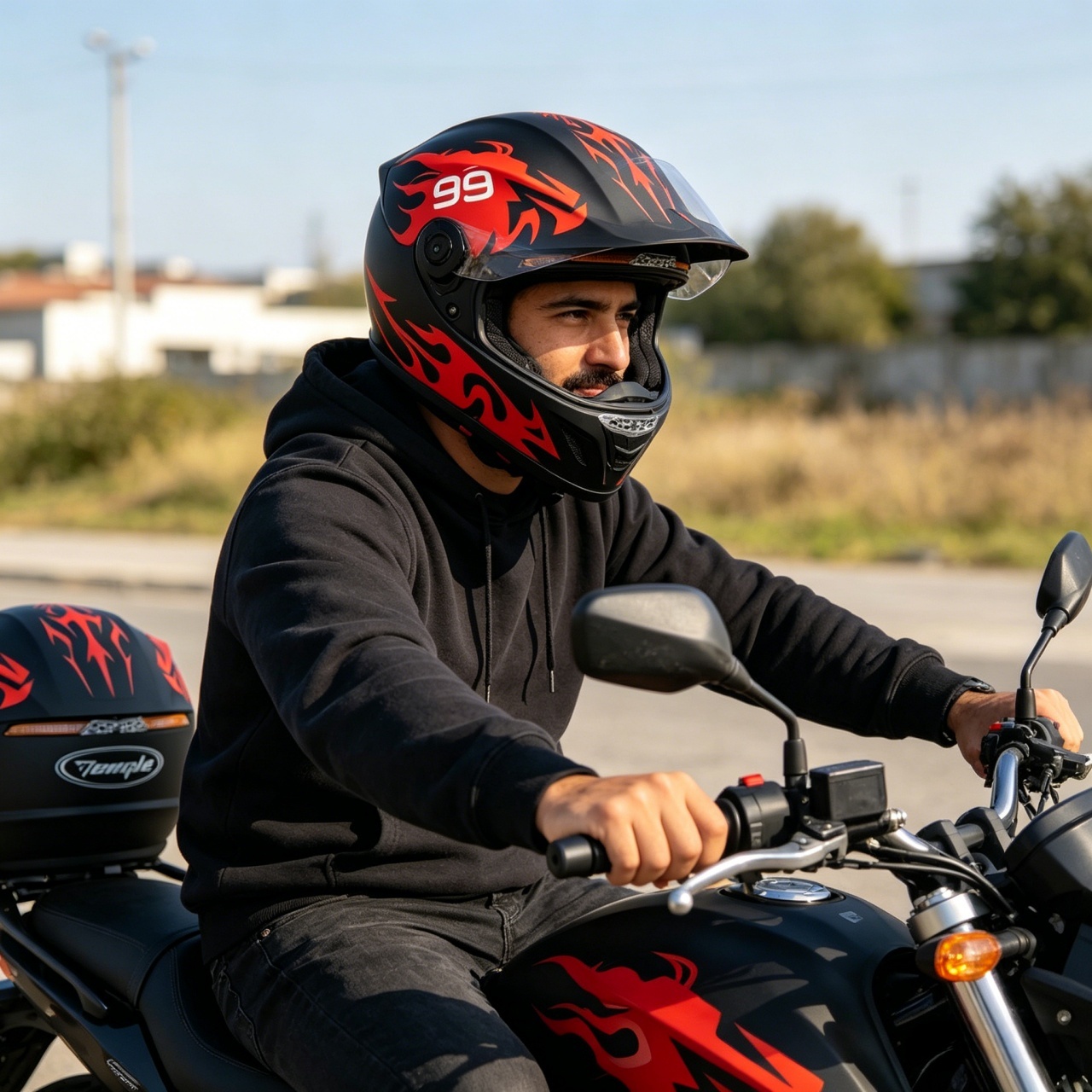 Heren motorhelm met dubbele vi - Dual Visor Motorcycle Racing Helmet recensie en prijs