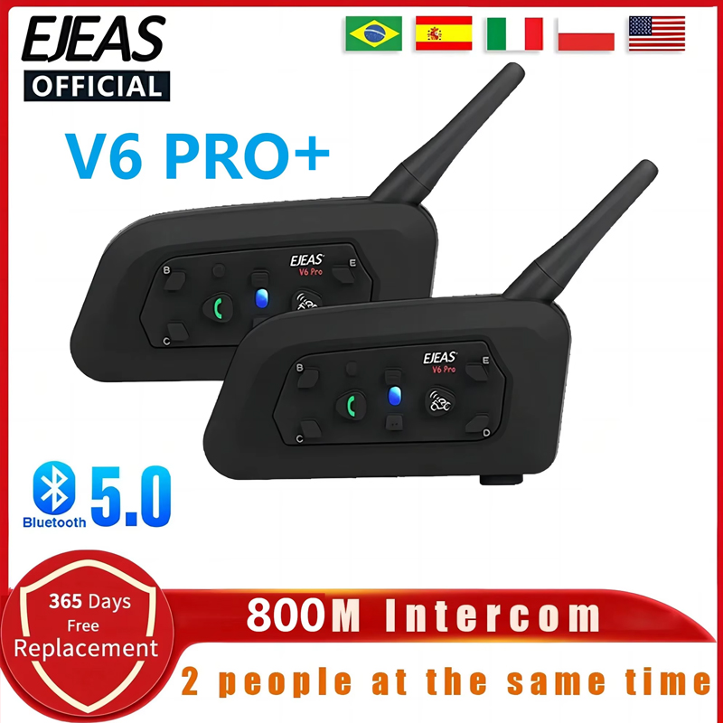 EJEAS V6 PRO Motorfiets Helm H - Universal Motorcycle Helmet Intercom Headset recensie en prijs
