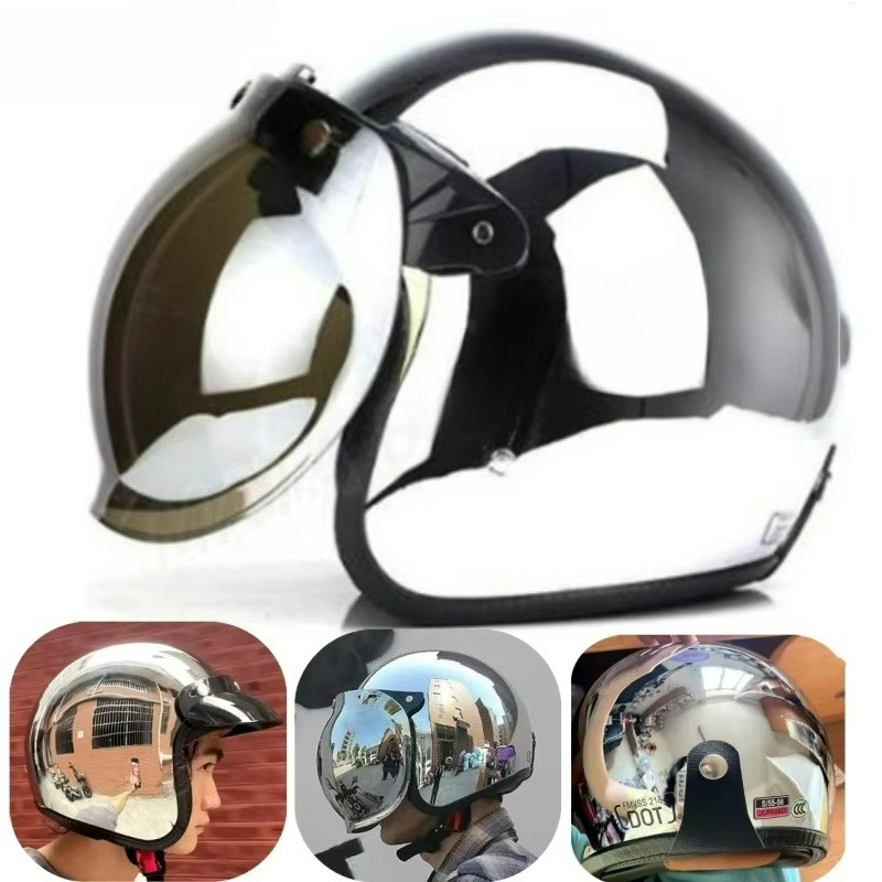 Hete unieke zilveren geplateer - Vintage Open Face Retro Helmet recensie en prijs