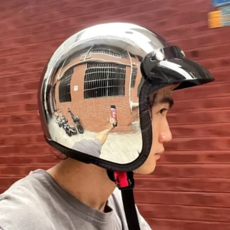 Hete unieke zilveren geplateer - Vintage Open Face Retro Helmet recensie en prijs
