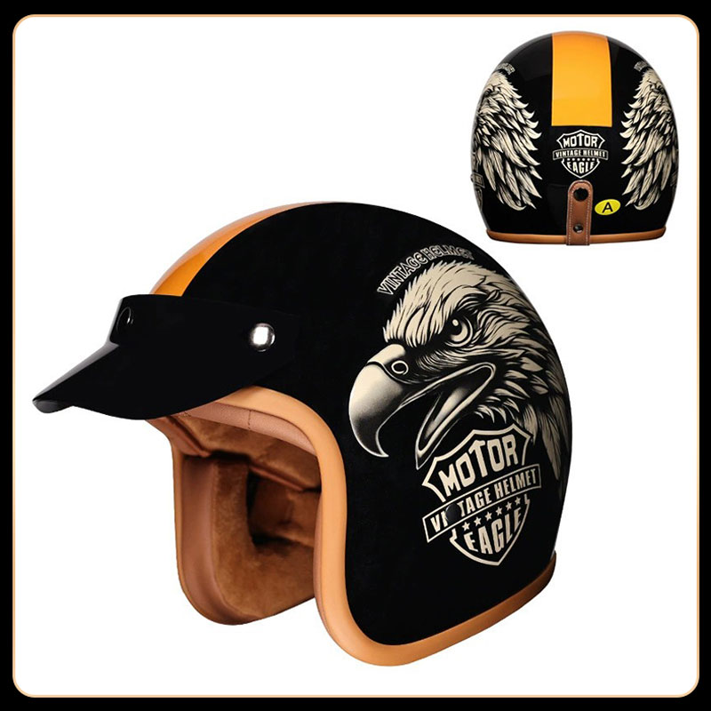 Retro Vintage 3/4 Open Face He - Vintage Open Face Retro Helmet recensie en prijs