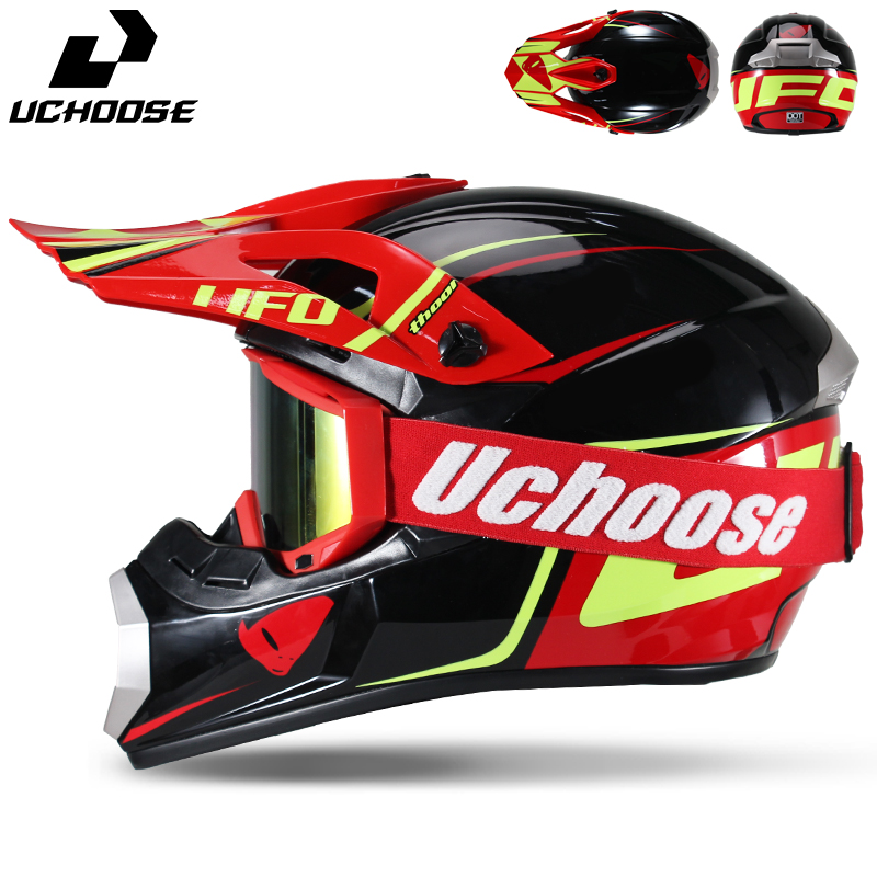 Uchoose Motocross Helmset Volg - Off Road Motocross Helmet Goggles Set recensie en prijs